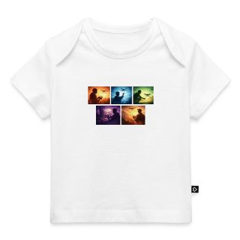 Drohnenflug Farbpaletten Kollektion - Baby Premium Organic T-Shirt - Weiß - Vorne
