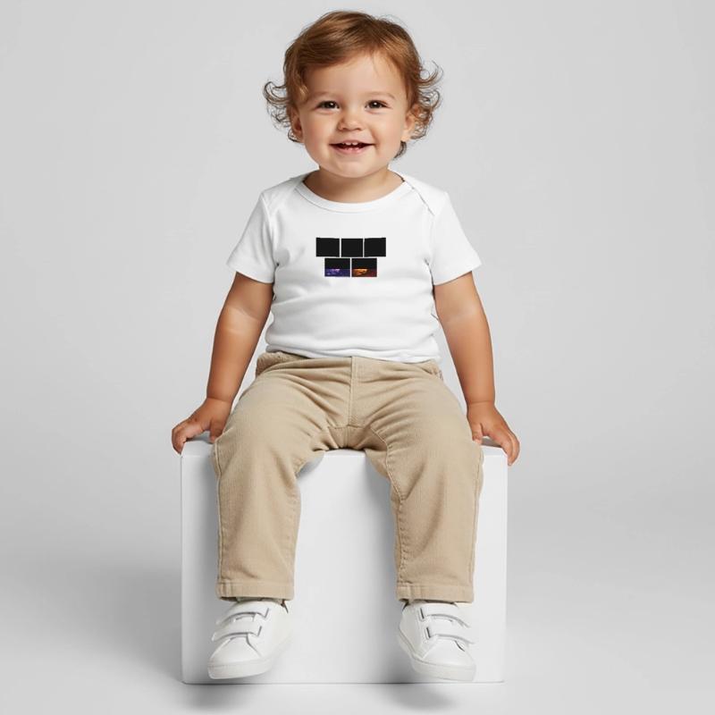 Mehrfachbildschirm Code-Schatten Baby Premium Organic T-Shirt