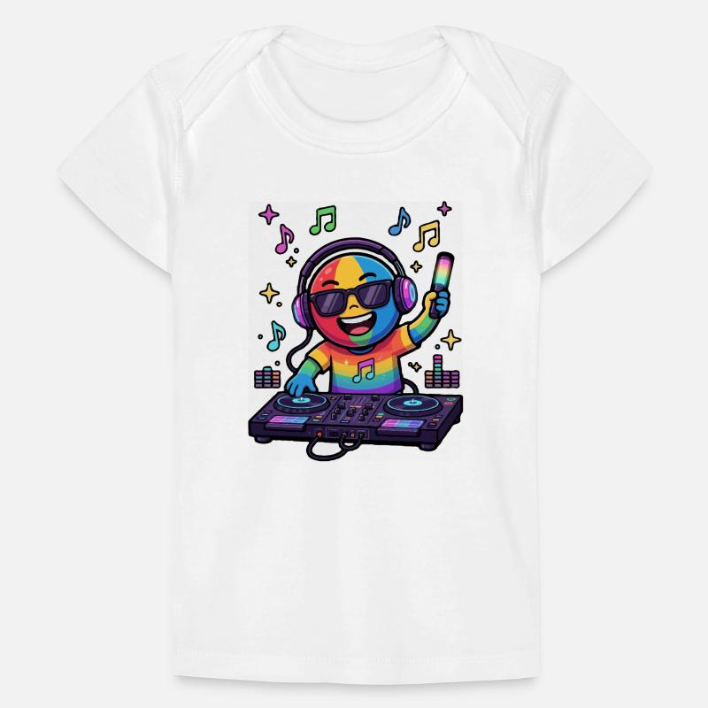 Rainbow DJ-emoticon T-shirt Premium baby ekologisk
