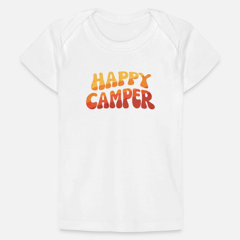 Happy Camper Gradient Text Baby Premium Organic T-Shirt