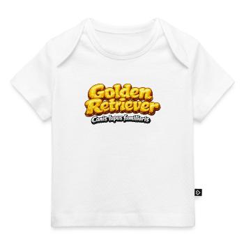 Golden Retriever – typografisches Design - Baby Premium Organic T-Shirt - Weiß - Vorne