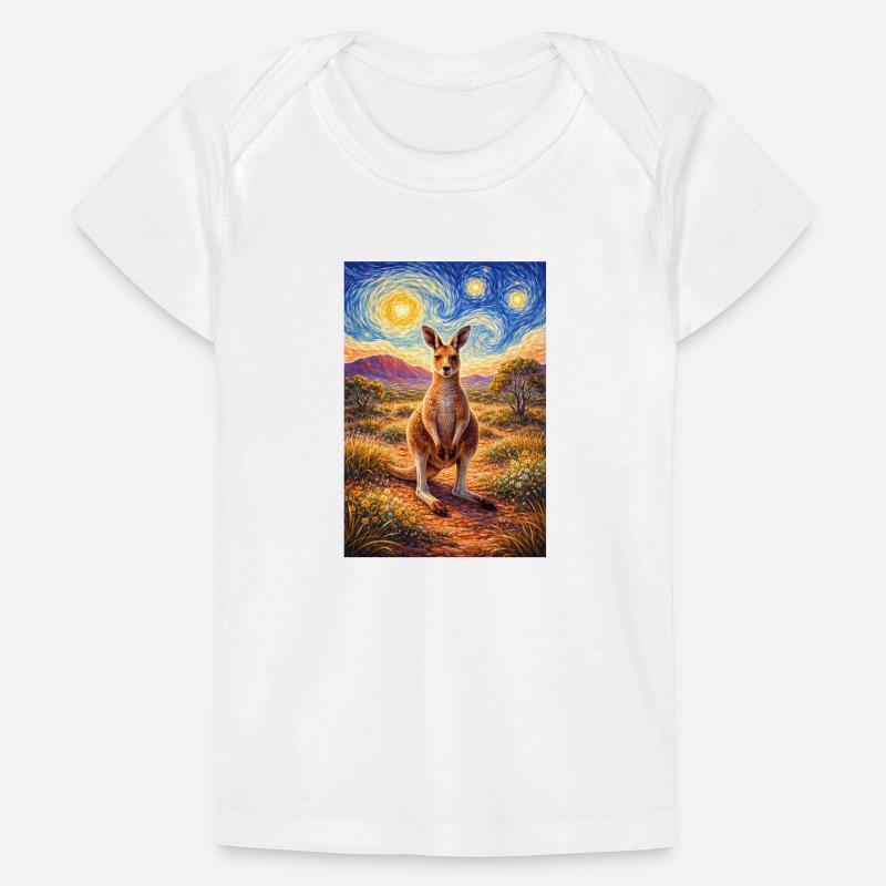 Kangaroo under Starry Night Baby Premium Organic T-shirt