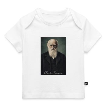 Charles Darwin Portrait - Baby Premium Organic T-shirt - white - Front