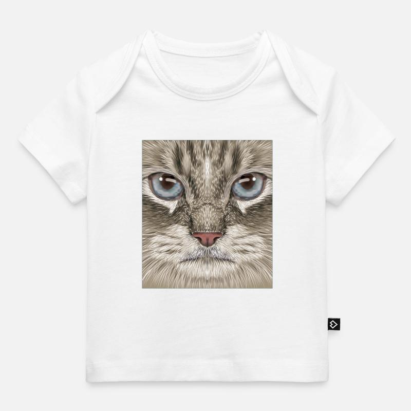 Chat sibérien - T-shirt Premium bébé bio - blanc