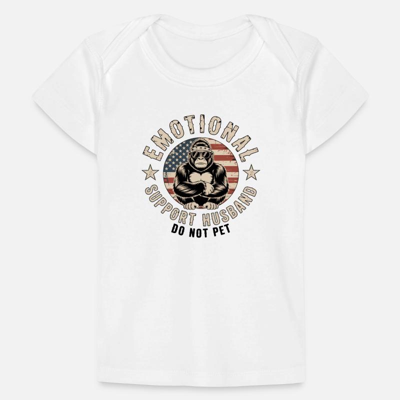 Emotional Support Husband Monkey Baby Premium Organic T-shirt