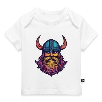 Wikinger Helm - Baby Premium Organic T-Shirt - Weiß - Vorne