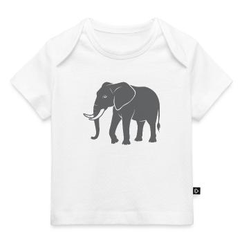 Elefant - Baby Premium Organic T-Shirt - Weiß - Vorne