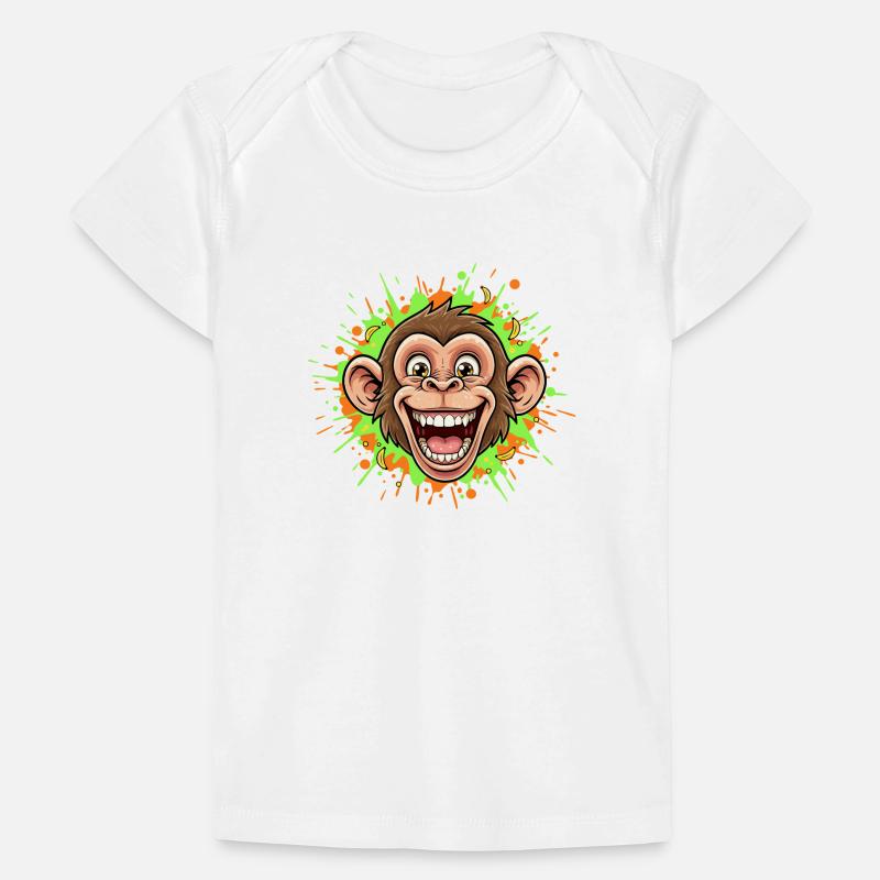 Laughing Monkey Neon Splash Baby Premium Organic T-shirt