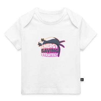 Energy Saving Strategy Cat - Baby Premium Organic T-shirt - white - Front