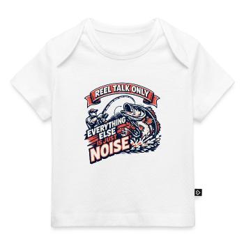 Conversation de moulinet Seulement Pêche bruyante - T-shirt Premium bébé bio - blanc - Devant