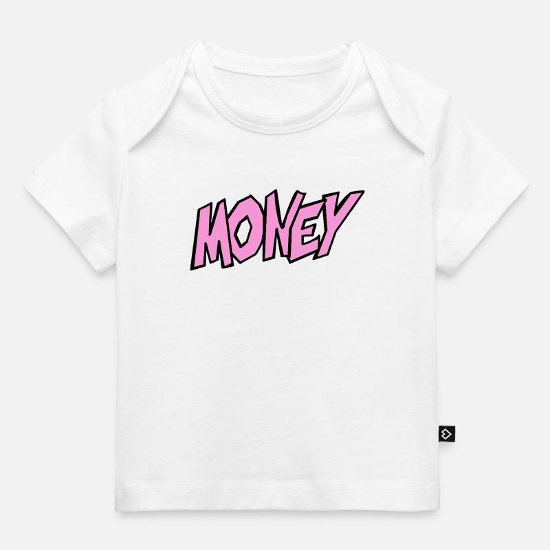 Illustration d’argent avec une typographie vive - T-shirt Premium bébé bio - blanc