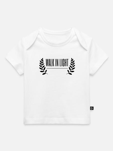 Walk In Light Retro Lorbeerkranz  - Baby Premium Organic T-Shirt - Weiß