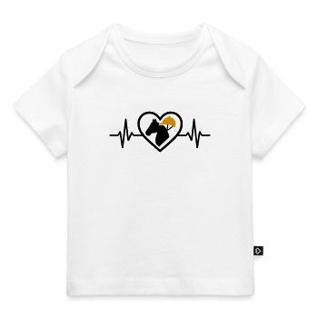 Équitation Coeur Cheval Sport Passion Cadeau - T-shirt Premium bébé bio - blanc - Devant