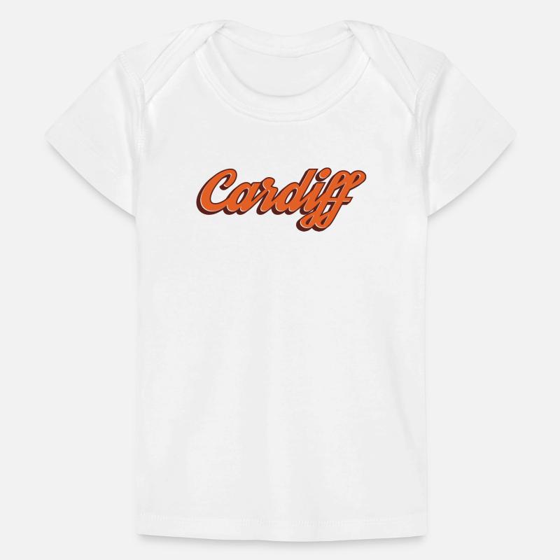 Cardiff Script Orange Baby Premium Organic T-Shirt