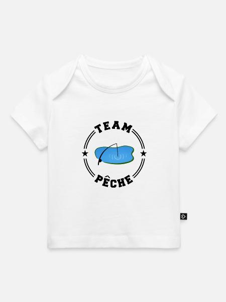 TEAM PECHE College-Runde - Baby Premium Organic T-Shirt - Weiß