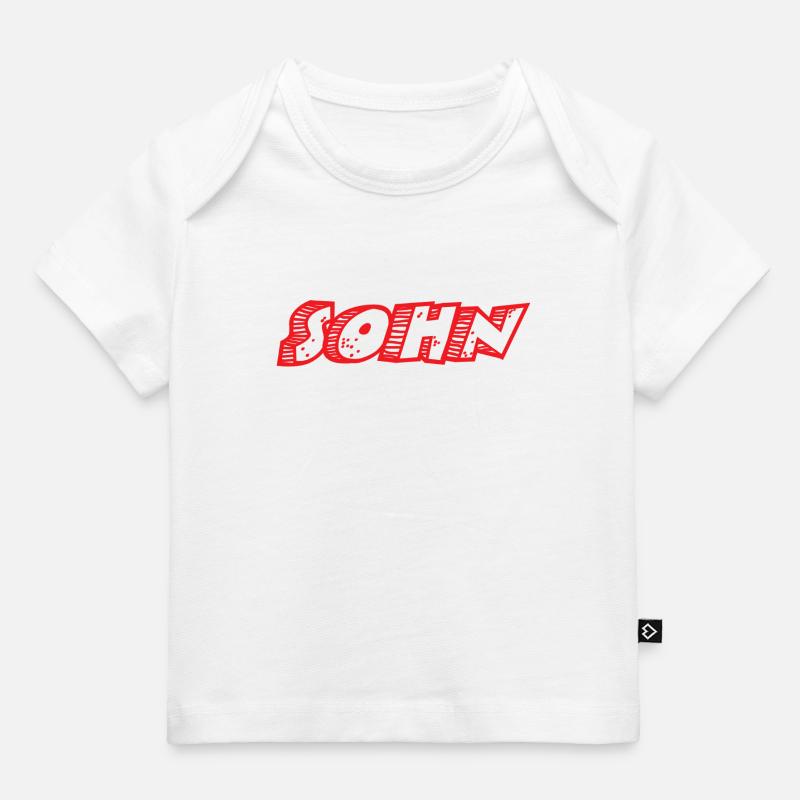 Conception de lettres de bande dessinée rétro Son - T-shirt Premium bébé bio - blanc