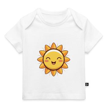 Lachende Sonne Sommer Spass Geschenk - Baby Premium Organic T-Shirt - Weiß - Vorne