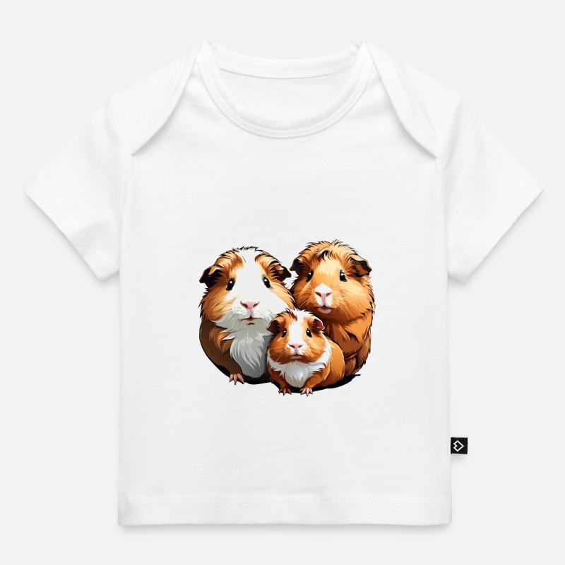 Trois mignons cochons d’Inde - T-shirt Premium bébé bio - blanc