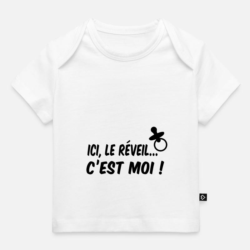 Ici, le réveil c'est moi - T-shirt Premium bébé bio - blanc