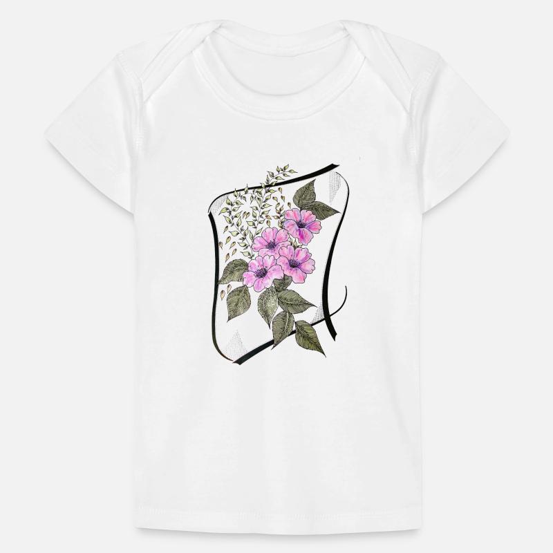 Corset de vrilles de fleurs T-shirt Premium bébé bio