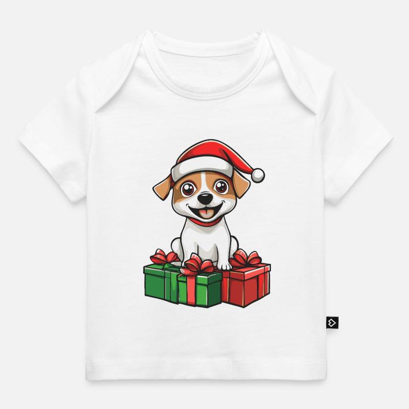 Cadeaux de Noël pour chiens Jack Russel Terrier - T-shirt Premium bébé bio - blanc