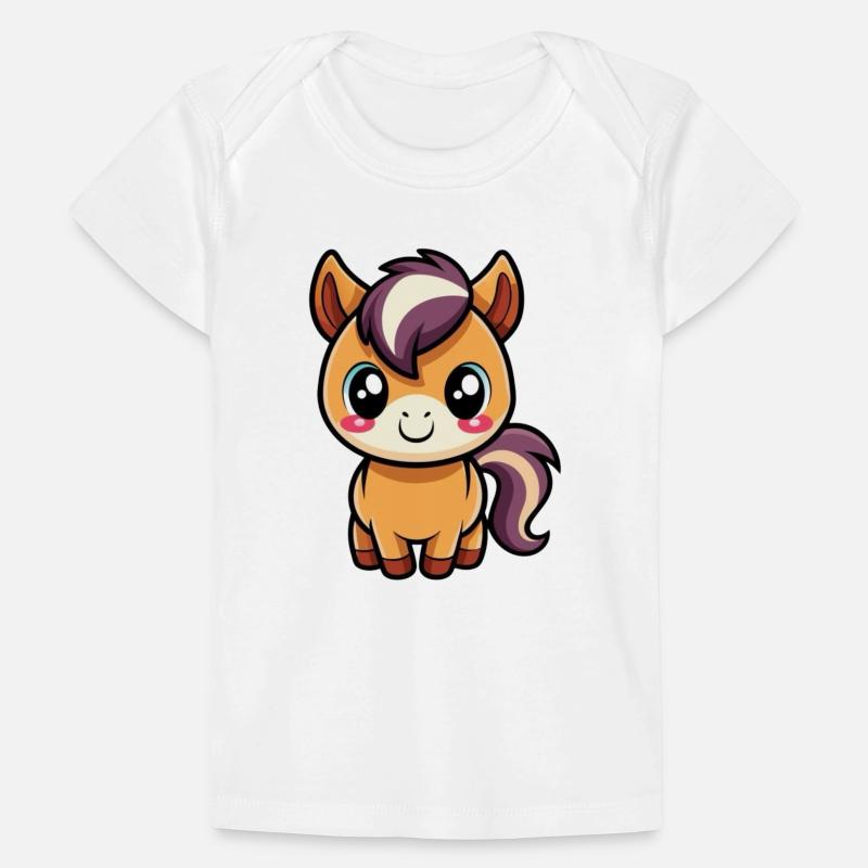 Süßes Chibi-Pony mit lila Mähne Baby Premium Organic T-Shirt