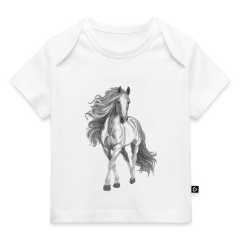 Cheval - T-shirt Premium bébé bio - blanc - Devant
