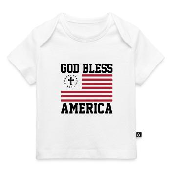 God Bless America Stars and Stripes - T-shirt Premium bébé bio - blanc - Devant