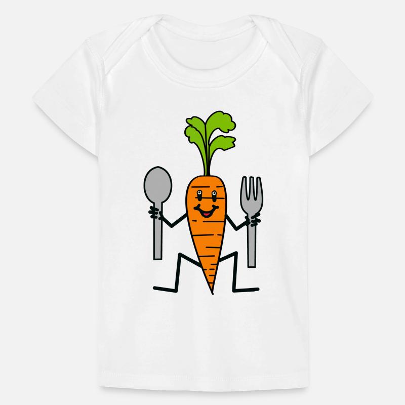Vegetables Kitchen Carrot Spoon Fork Turnip Healthy Baby Premium Organic T-shirt
