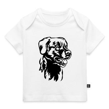 Tête de labrador - T-shirt Premium bébé bio - blanc - Devant