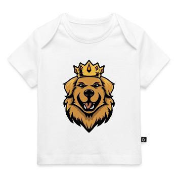 Golden Retriever Hund Krone - Baby Premium Organic T-Shirt - Weiß - Vorne