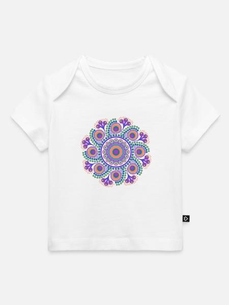 Rainbow Dot Mandala - Baby Premium Organic T-Shirt - Weiß