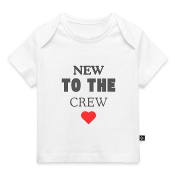 New to the crew - Schönes Babydesign - Baby Premium Organic T-Shirt - Weiß - Vorne