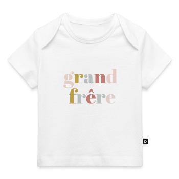 Grand Frere - T-shirt Premium bébé bio - blanc - Devant