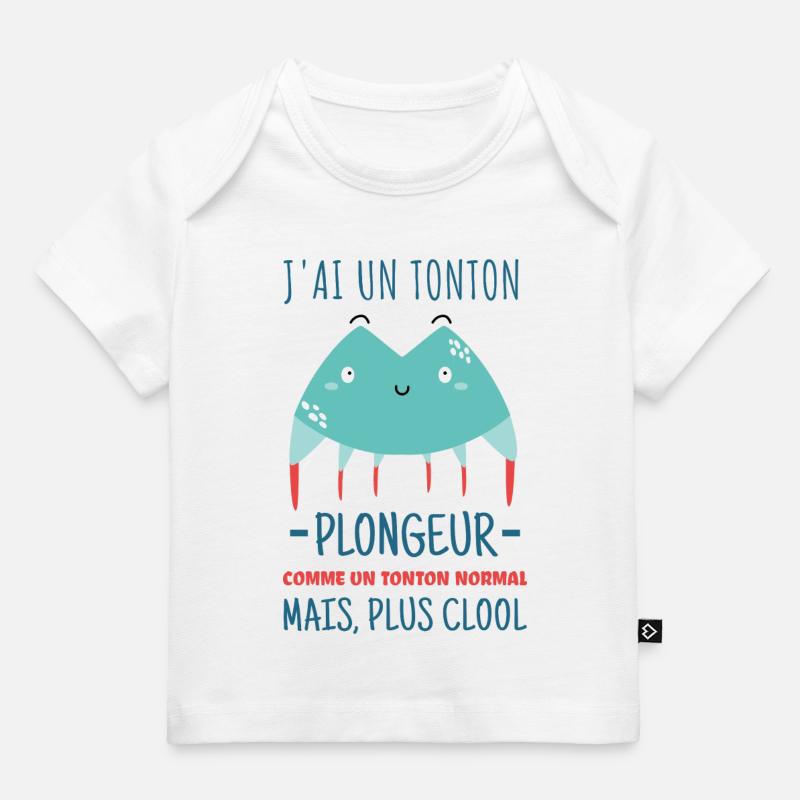 Tonton Plongeur Cool - T-shirt Premium bébé bio - blanc