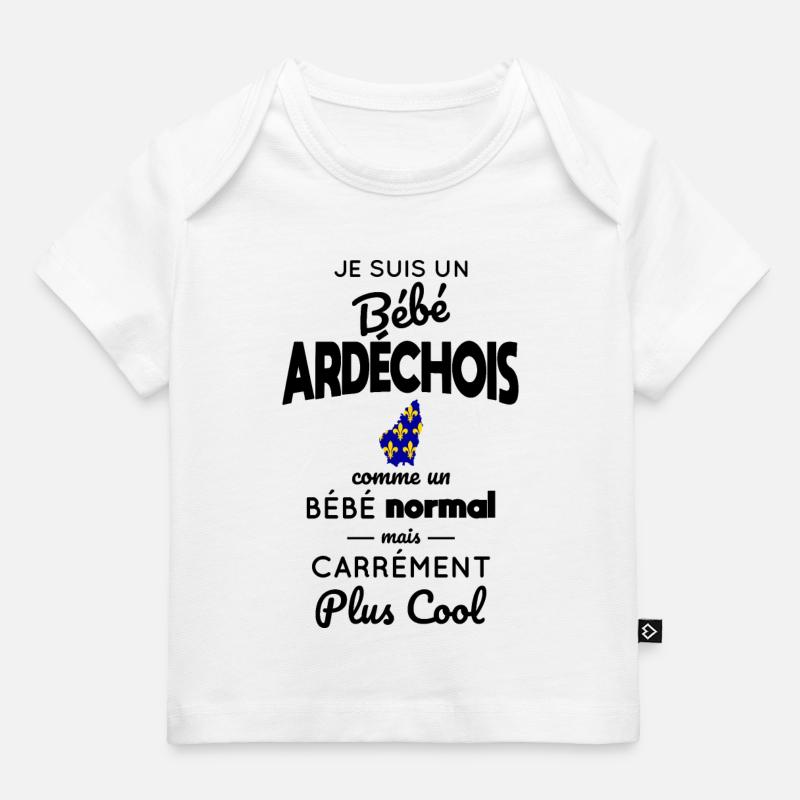 Bébé Ardéchois comme un Bébé normal mais plus Cool - T-shirt Premium bébé bio - blanc