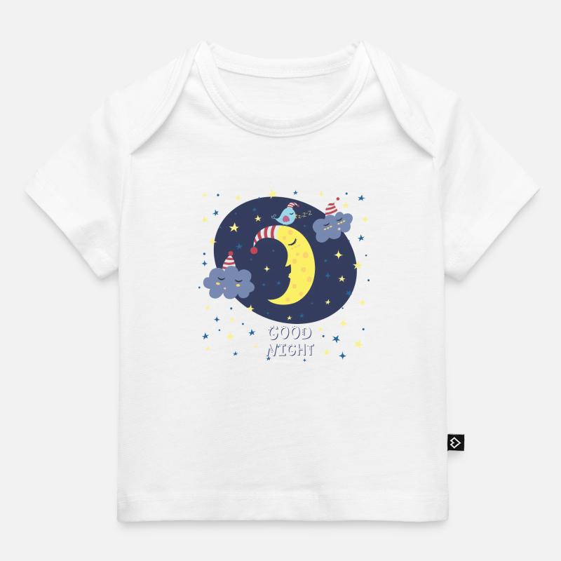 Bonne Nuit / Lune - T-shirt Premium bébé bio - blanc