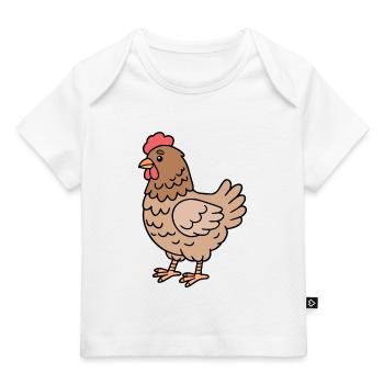 Huhn Hühner - Baby Premium Organic T-Shirt - Weiß - Vorne