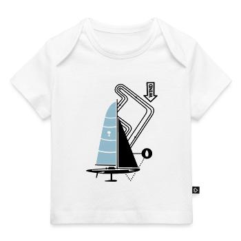 Parcours de régate moderne de voilier Yacht Yacht - T-shirt Premium bébé bio - blanc - Devant