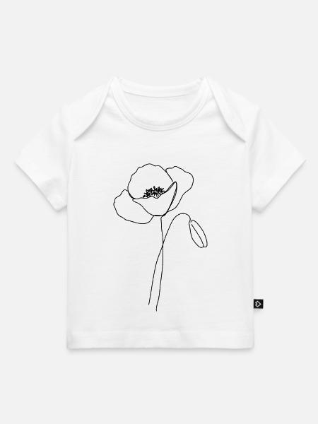 Mohnblume - Baby Premium Organic T-Shirt - Weiß