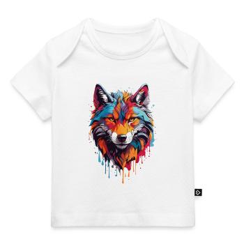 Coole Wolf - Baby Premium Organic T-Shirt - Weiß - Vorne