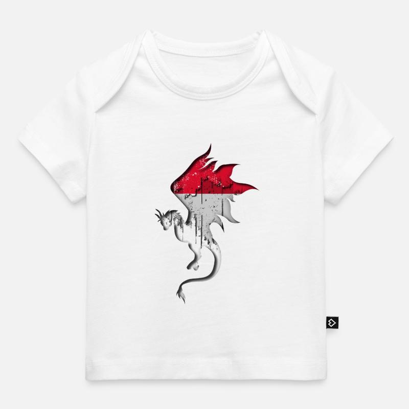 Drapeau indonésien - Drag Silhouette - T-shirt Premium bébé bio - blanc