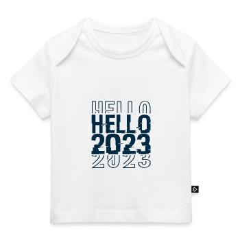 hello 2023 - T-shirt Premium bébé bio - blanc - Devant