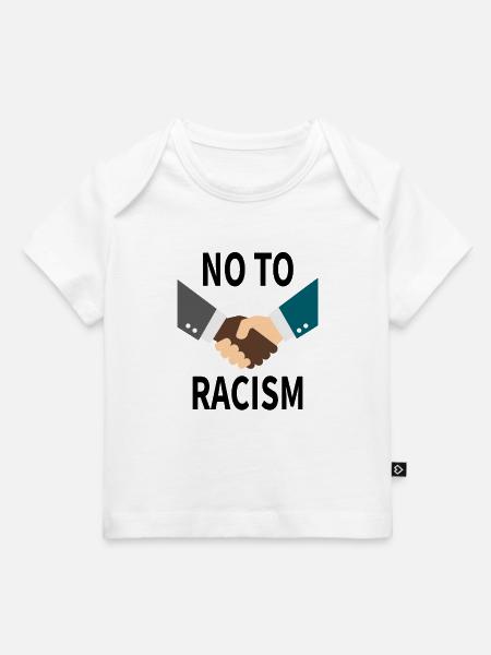 no to racism - Baby Premium Organic T-Shirt - Weiß