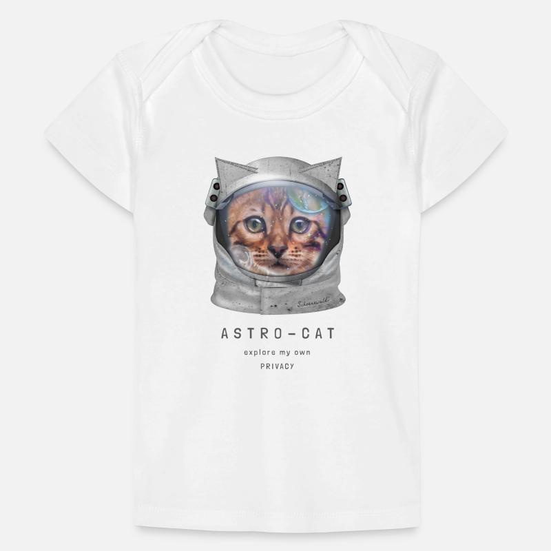Astro chat Chat de l’espace Chat astronaute Chat dans l’espace T-shirt Premium bébé bio