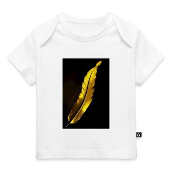 Feder - Baby Premium Organic T-Shirt - Weiß - Vorne