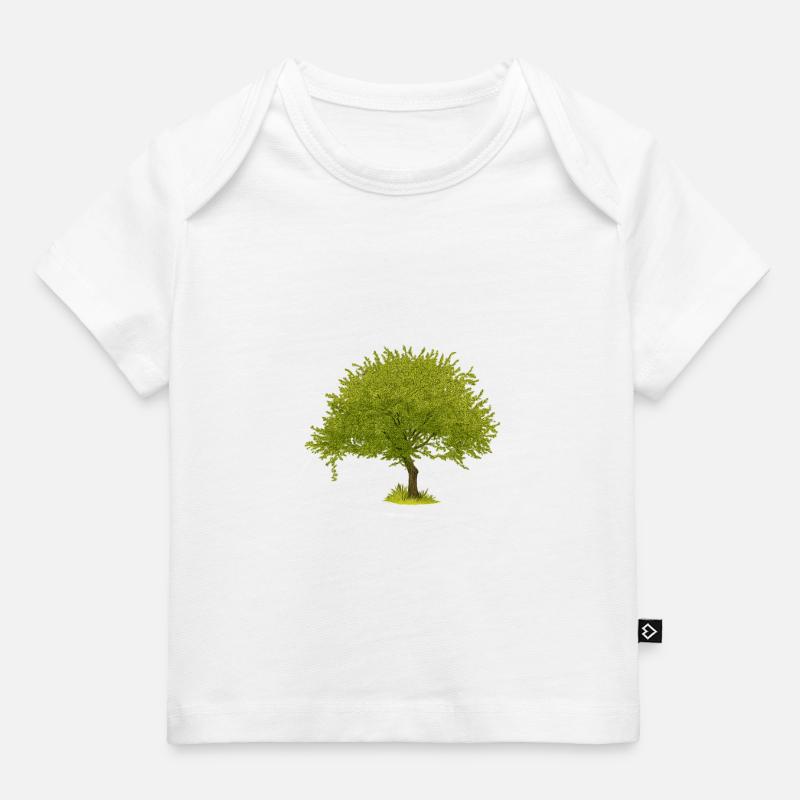 Arbre d’été vert - T-shirt Premium bébé bio - blanc