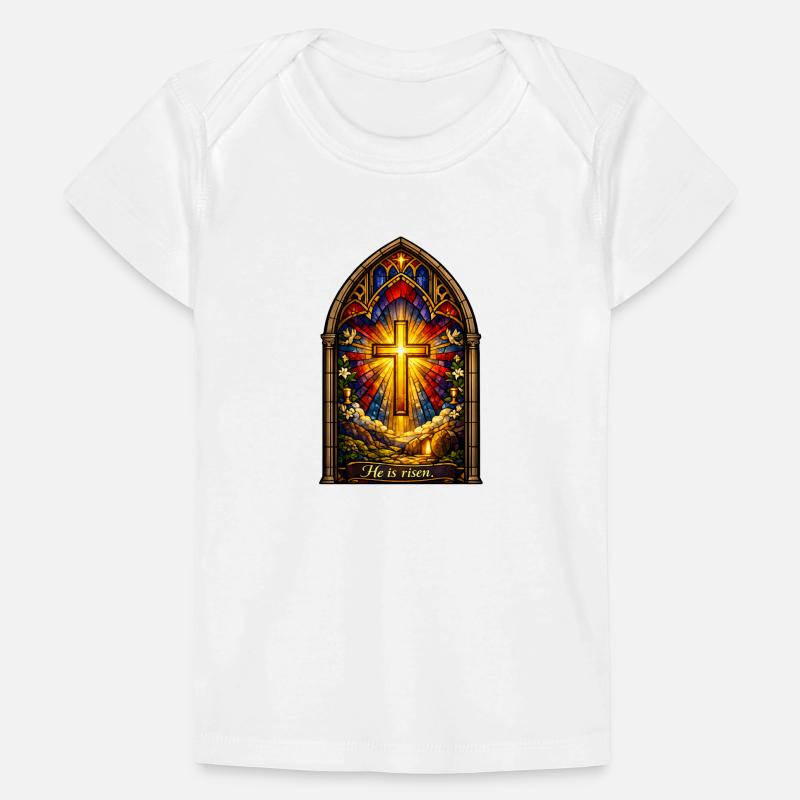 Resurrection He is Risen Easter Jesus Baby Premium Organic T-shirt