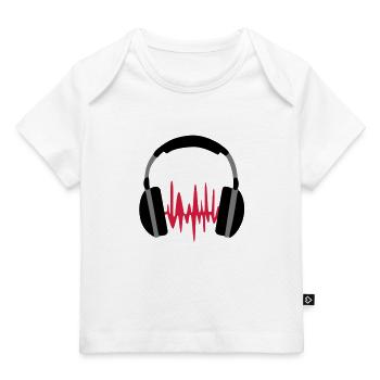 ecouteurs - T-shirt Premium bébé bio - blanc - Devant