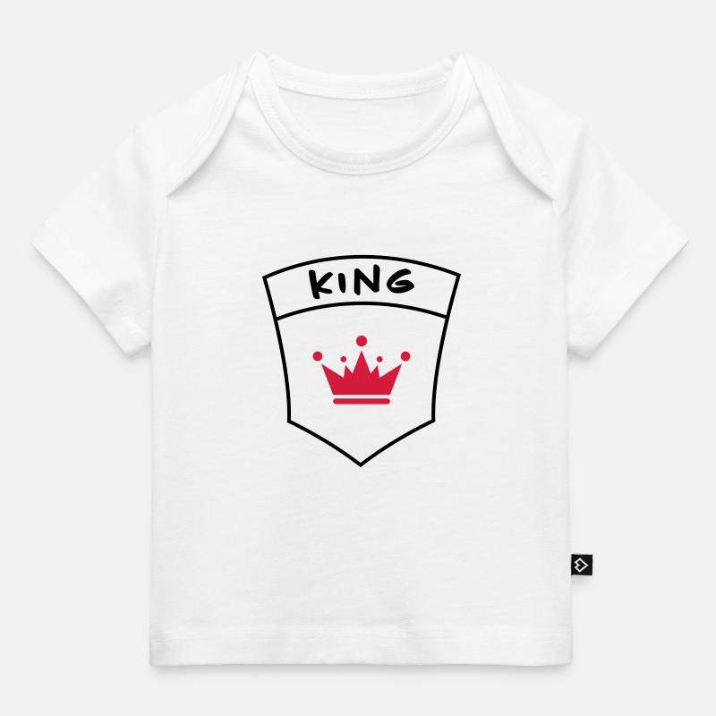 King sur poche de poitrine - T-shirt Premium bébé bio - blanc